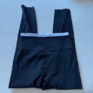 YPB Black Leggings with White Waistband